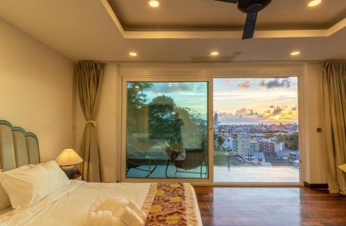 Patong Villa | Patong 180-degree stunning sea view modern 3-bedroom villa pool stunning sunset BBQ