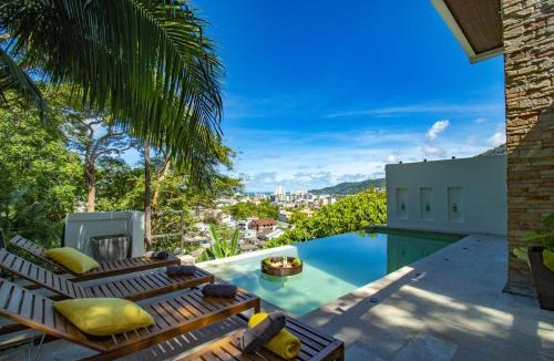 Patong Villa | Patong 180-degree stunning sea view modern 3-bedroom villa pool stunning sunset BBQ