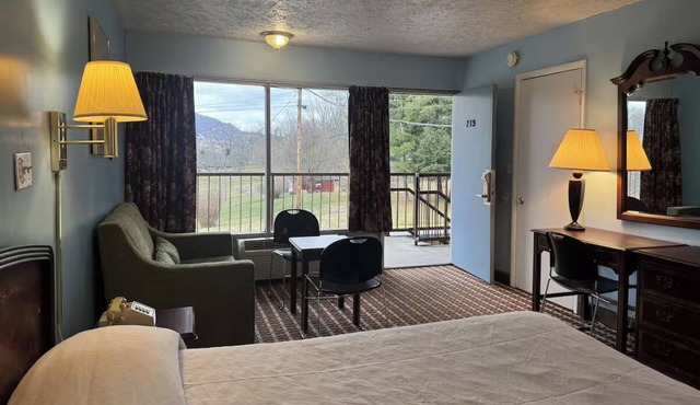 Affordable Comfort in Pet-Friendly King Room with Microwave and Fridge in Tazewell County