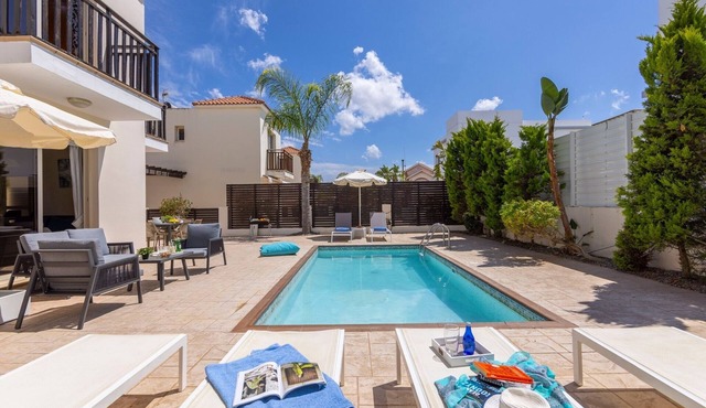 Contempory, bright and spacious villa in a sought after area just a 2 minute walk from the beach! in Paralimni