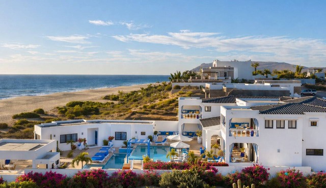 Luxury Beachfront Santorini Palace. Chef Included! in Todos Santos