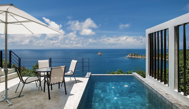 Philip's villa 2 is a bright property with a private sea view pool.