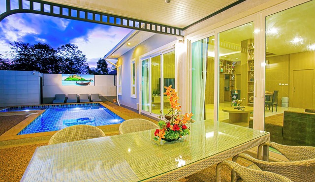 Smooth as Silk Gorgeous 3-Bedroom Pool Villa Just a Stone's Throw from the Beach