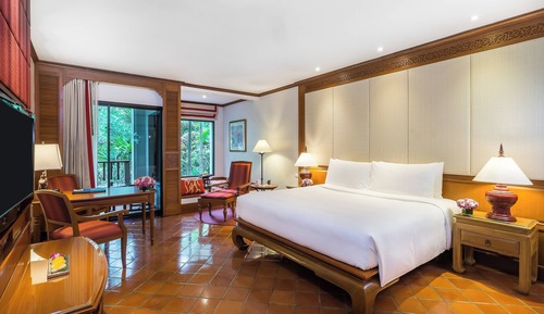 Deluxe Room, 1 King Bed, Balcony, Garden View