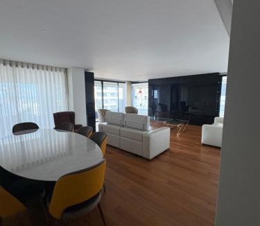 Parque das Nacoes Apartment | Luxury River View 3BR with Pool by Airport